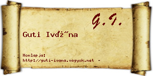Guti Ivána névjegykártya